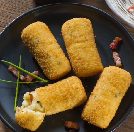 Aardappelkroket spek en bieslook
