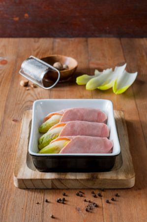 Witloof kalkoenham zonder saus